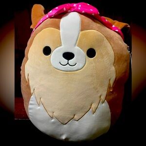 RARE 20” Andres the Sheltie w/Pink bandana Valentines Squishmallow NWT